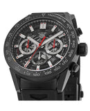 Tag Heuer Carrera Chronograph Steel & Ceramic Black Dial Black Rubber Strap Watch for Men - CBG2090.FT6145 Buy Now By Tag Heuer
