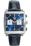 Tag Heuer Monaco Automatic Chronograph Blue Dial Blue Leather Strap Watch for Men - CBL2111.FC6453 Buy Now By Tag Heuer