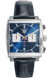 Tag Heuer Monaco Automatic Chronograph Blue Dial Blue Leather Strap Watch for Men - CBL2111.FC6453 Buy Now By Tag Heuer