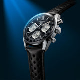 Tag Heuer Carrera Automatic Chronograph Black Dial Black Leather Strap Watch for Men - CBS2210.FC6534 Buy Now By Tag Heuer