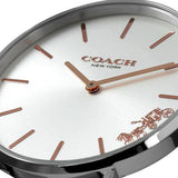 Coach Perry Silver DIal White Leather Strap Watch for Women - 14503116 Buy Now By Coach