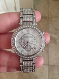 Michael Kors Parker Mother of Pearl Dial Diamonds Silver Steel Strap Watch for Women - MK5572 Buy Now By Michael Kors