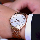 Tissot T Classic Tradition White Dial Rose Gold Steel Strap Watch For Women - T063.610.33.038.00 Buy Now By Tissot