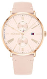 Tommy Hilfiger Jenna Analog Pink Dial Pink Leather Strap Watch for Women - 1782071 Buy Now By Tommy Hilfiger