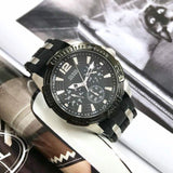 Guess Oasis Black Dial Black Rubber Strap Watch for Men - W0366G1 Buy Now By Guess