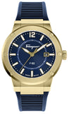 Salvatore Ferragamo F-80 Classic Blue Dial Blue Rubber Strap Watch for Men - SFHY02822 Buy Now By Salvatore Ferragamo