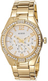 Guess Luna Diamonds White Dial Gold Steel Strap Watch for Women - W0729L2 Buy Now By Guess