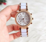 Michael Kors Parker White Dial Two Tone Steel Strap Watch for Women - MK5774 Buy Now By Michael Kors