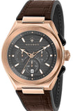Maserati Triconic Chronograph Grey Dial Brown Leather Strap Watch For Men - R8871639003 Buy Now By Maserati