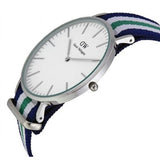 Daniel Wellington Classic Nottingham White Dial Two Tone NATO Strap Watch For Men - 0208DW Buy Now By Daniel Wellington