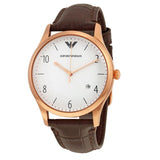 Emporio Armani Beta Chronograph White Dial Brown Leather Strap Watch For Men - AR1915 Buy Now By Emporio Armani