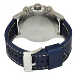 Fossil Nate Chronograph White Dial Blue Leather Strap Watch for Men - JR1480 Buy Now By Fossil