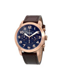 Fossil Pilot 54 Chronograph Blue Dial Brown Leather Strap Watch for Men - FS5204 Buy Now By Fossil