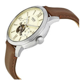 Fossil Townsman Automatic White Dial Brown Leather Strap Watch for Men - ME3064 Buy Now By Fossil