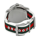 Gucci G Timeless White Dial Two Tone Nylon Strap Watch For Men - YA126231 Buy Now By Gucci