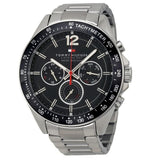 Tommy Hilfiger Luke Chronograph Black Dial Silver Steel Strap Watch for Men - 1791104 Buy Now By Tommy Hilfiger