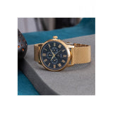 Guess Delancy Black Dial Gold Mesh Bracelet Watch for Men - W0871G2 Buy Now By Guess