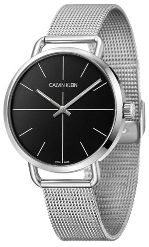 Calvin Klein Even Black Dial Silver Mesh Bracelet Watch for Women - K7B21121 Buy Now By Calvin Klein