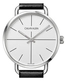 Calvin Klein Even Silver Dial Black Leather Strap Watch for Men - K7B211CY Buy Now By Calvin Klein