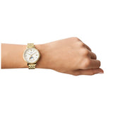 Fossil Jacqueline Moonphase Mother of Pearl Dial Gold Steel Strap Watch for Women - ES5167 Buy Now By Fossil