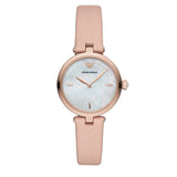 Emporio Armani Arianna Mother of Pearl Dial Pink Leather Strap Watch For Women - AR11199 Buy Now By Emporio Armani