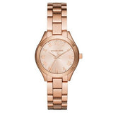 Michael Kors Mini Slim Runway Rose Gold Dial Rose Gold Steel Strap Watch For Women - MK3457 Buy Now By Michael Kors