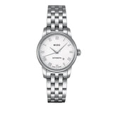 Mido Baroncelli III Automatic White Dial Silver Steel Strap Watch For Women - M7600.4.26.1 Buy Now By Mido