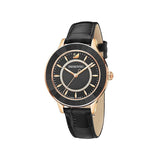 Swarovski Octea Lux Black Dial Black Leather Strap Watch for Women - 5414410 Buy Now By Swarovski