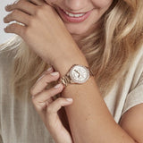 Michael Kors Camille Multifunction White Dial Rose Gold Steel Strap Watch For Women - MK6845 Buy Now By Michael Kors