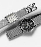 Guess Delancey Black Dial Silver Mesh Bracelet Watch for Men - W0871G1 Buy Now By Guess