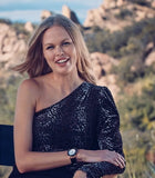 Guess Limelight Quartz White Dial Black Leather Strap Watch For Women - W0775L9 Buy Now By Guess