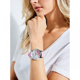 Guess Crush Crystals Silver Dial Pink Rubber Strap Watch for Women - W1223L1 Buy Now By Guess