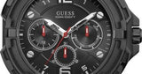 Guess Genesis Quartz Black Dial Black Silicone Strap Watch For Men - W1254G2 Buy Now By Guess