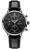 IWC Portofino Chronograph Black Dial Black Leather Strap Watch for Men - IW391029 Buy Now By IWC