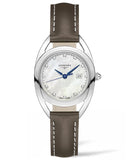 Longines Equestrian Mother of Pearl Dial Brown Leather Strap Watch for Women - L6.136.0.87.2 Buy Now By Longines