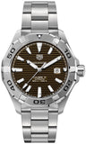 Tag Heuer Aquaracer Calibre 5 Automatic Sunray Brown Dial Silver Steel Strap Watch for Men - WAY2018.BA0927 Buy Now By Tag Heuer