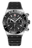 Breitling Super Chronomat B01 44 Black Dial Black Rubber Strap Watch for Men - AB0136251B2S1 Buy Now By Breitling
