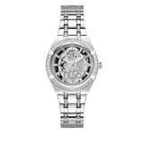 Guess Allara Quartz Silver Dial Silver Steel Strap Watch For Women - GW0604L1 Buy Now By Guess