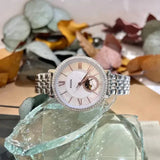 Fossil Jacqueline Multifunction Moonphase White Dial Silver Steel Strap Watch for Women - ES5164