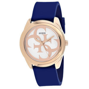 Guess G Twist White Dial Blue Silicone Strap Watch For Women - W0911L6 Buy Now By Guess