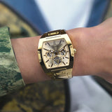 Guess Phoenix Multi Function Gold Dial Gold Steel Strap Watch for Men - GW0456G2 Buy Now By Guess