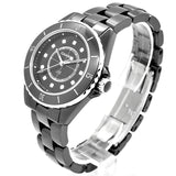 Chanel J12 Quartz Diamonds Black Dial Black Steel Strap Watch for Women - J12 H5701 Buy Now By Chanel