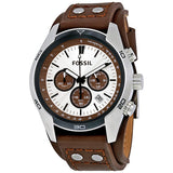 Fossil Coachman Chronograph Silver Dial Brown Leather Strap Watch for Men - CH2565 Buy Now By Fossil