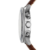 Fossil Wakefield Chronograph White Dial Brown Leather Strap Watch for Men - CH2943 Buy Now By Fossil