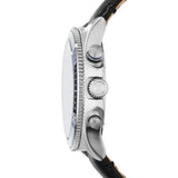 Fossil Wakefield Chronograph Blue Dial Black Leather Strap Watch for Women - CH2945 Buy Now By Fossil