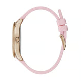 Guess Clarity Gold Dial Pink Silicone Strap Watch for Women - GW0109L2 Buy Now By Guess