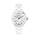 Chanel J12 Ceramic White Dial White Steel Strap Watch for Women - J12 H0968 Buy Now By Chanel