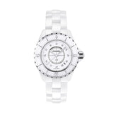 Chanel J12 Diamonds Ceramic White Dial White Steel Strap Watch for Women - J12 H1628 Buy Now By Chanel