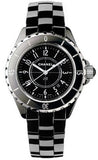 Chanel J12 Quartz Ceramic Black Dial Black Steel Strap Watch for Women - J12 H0682 Buy Now By Chanel