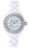 Chanel J12 Sapphire Bezel Ceramic White Dial White Steel Strap Watch for Women - J12 H2010 Buy Now By Chanel